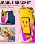 Portable Electric Nail Drill Cordless,35000 RPM Electric Nail File with Holder,Rechargeable Nail Drill E Filer for Nails,Electric Nail Buffer Nail Filer Electric Tool for Women (Gradient Purple Gold)