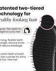 Tangle Teezer Original Detangler Brush, Dry & Wet Hairbrush for All Hair Types, Panther Black