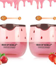 2PCS Strawberry Sleeping Lip Mask,Bee Lip Wrinkle