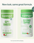 Supergut GLP1 Daily Support - Watermelon Lime - High Fiber GLP-1 Supplement Powder for Women & Men - Sugar-Free Drink Mix for Gut Health & Digestive Support (18 Servings)
