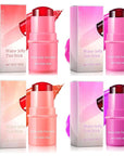 4PCS Milk Cooling Water Jelly Tint, Jelly Tint Makeup Jelly Blush Stick, Cruelty Free, Milk Jelly Blush, Blush Stick for Cheeks and Lips with Gift