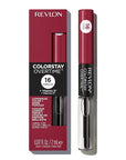 Revlon Liquid Lipstick with Clear Lip Gloss, ColorStay Overtime Lipcolor, Dual Ended with Vitamin E, 280 Stay Currant, 0.07 Fl Oz