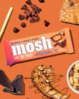MOSH Peanut Butter Chocolate Keto Protein Bars, High Fiber, Low Carb, Gluten Free, High Protein, Brain Healthy Snack, 12 Count