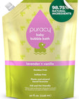Puracy Bubble Bath for Children, Gently Scented with Real Lavender & Vanilla, 98.75% Natural Baby Bubble Bath, Plant-Based Moisturizers for All Skin Types, Tear-Free for Daily Use, 40 Fl Oz