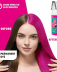 Pink Hair Dye Shampoo for Women Gray Hair,Haircare 4 in 1 Semi-Permanent Gray Hair Coverage,Champu Para Canas,Hair Color Shampoo for Women, Men (Pink)