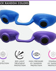 Super Sunnies Flex UV Eye Protection, FDA Compliant Tanning Bed Goggles, Red Light Therapy Glasses, 2 Pack