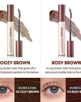 COSNORI Perfect Setting Waterproof Mascara Long & Curl - Lengthening Fiber Mascara Black – Natural Lash Extension – Waterproof, Smudge Proof, Clump Free – Irritation Free Tested, 0.24 fl.oz.