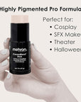 Mehron Makeup CreamBlend Stick | Face Paint, Body Paint, & Foundation Cream Makeup | Perfect for Halloween .75 oz (21 g) (Butterfly Ivory)