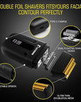 BESTBOMG® Hair Clippers for Men, Professional Hair Clippers, Beard Trimmer& Rechargeable Shaver Set, Metal T-Blade, LED Display, Barber Hair Cutting Kit for Men Grooming & Gifts, BS-808A (Black)