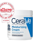 CeraVe Moisturizing Cream, Body and Face Moisturizer for Dry Skin, Body Cream with Hyaluronic Acid and Ceramides, Daily Moisturizer, Oil-Free, Fragrance Free, Non-Comedogenic, 19 Ounce