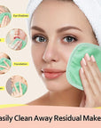 HOMEXCEL Makeup Remover Cloth 12 Count (Pack of 1), Reusable Makeup Remover Pads, Washable Ultra Soft Facial Cleansing Cloths for All Skin Types, 5 X 5 In, Green