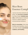 I'm from Rice Cream 1.76 Ounce, Rice Bran Essence with Ceramide, Glowing Look, Improves Moisture Skin Barrier, Deep Nourishment, Smooths and Evens Skin Tone, K-Beauty