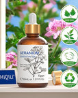 HIQILI 30ML Geranium Essential Oil, for Skin, Diffuser & Candle, 100% Pure and Natural - 1.01 Fl.Oz