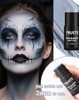 Grey Face Body Painting Stick, Professional Grey Full-coverage Cream Face Paint for Halloween SFX Zombie Grayscale Cosplay Makeup, Washable Eye Body Stick for Adult Costume Party