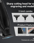 Hair Clippers for Men, Hair Trimmer, Beard Shaver Set for Men, Electric Cordless Barber Clipper Beard Trimmer, Rechargeable Fade Clipper Hair Cutting Kit