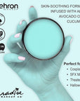 Mehron Makeup Paradise Makeup AQ Pro Size | Stage & Screen Performance, Face & Body Painting, Beauty, Cosplay, and Halloween | Water Activated Face Paint, Body Paint 1.4 oz (40 g) - Pastel Teal