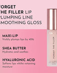 Lawless Women's Forget The Filler Lip Plumper Line Gloss, Rosy Outlook, Pink, 0.11 Fl Oz (Pack of 1)