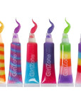 GirlZone Rainbow Fruity Lip Gloss Makeup Set for Kids and Girls, Fabulous Lip Balm Set for Kids with 6 Fruit Scented Lip Gloss, Lovely Gift Idea