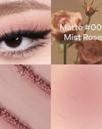 KYDA Single Matte Eyeshadow, Dusty Rose Pink Eyeshadow, Ultra-fine Smooth Powder, Lightweight Blendable Formula, Warm Tone Eyes Makeup, Mist Rose