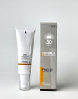 VGO Tinted Sunscreen for Face SPF 50, Hydrating Sun Essence Face Sunscreen Leaves No Sticky Feeling Travel Size Sunscreen Against UVA and UVB Rays 50ml / 1.7oz