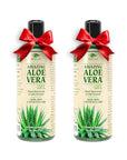 Amazing Aloe Vera Gel - Freshly Cut, 100% Pure Aloe, Premium Quality, Vegan, Unscented - Natural Sunburn Relief, After Shave, Skin, Face & Hair Care (two 8oz bottles) 16oz