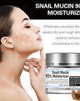 Snail Mucin 92% Moisturizer Daily Face Gel Cream, Hydrating Repair Face Gel Cream, Advanced Snail 92 All In One Cream for Dry & Sensitive Skin, All Skin Types 50g / 1.76oz