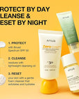Anua Sun-Ready Travel Kit, Zero-Cast Sunscreen & Cleansing oil & Face Wash. Korean Sunscreen with Mini Size Double Cleansing routine ,Korean Skincare Set