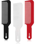 Boao 3 Pieces Barber Combs Flat Top Clipper Combs Hair Cutting for Flat Top and Clipper Cuts(Black, White, Red)