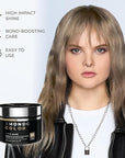 XMONDO Color Ash Blonde Color Depositing Mask & Semi-Permanent Hair Dye Super Gloss Infused with Bond Boosters for Nourishment, Revitalize & Repair, Vegan Formula, 8 Fl Oz