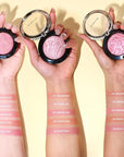 KIMUSE Baked Blush, Lighting Glow Marbleized Blush Powder Face