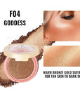 Oulac Luminous Blush Face Bronze Gold Warm | 4.8g
