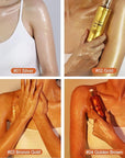 Shimmer Body Oil-Gold Face Brighten Glow Pearl Highlighter