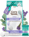 GuruNanda Relax Shower Steamers for Aromatherapy (10 Pack), Relaxation Gifts for Women & Men with Essential Oils, Stress Relief, Home Spa & Self Care