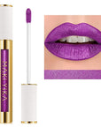 MAKI YIKA Purple Lipstick for Women Metallic Lipsticks Glitter Long Lasting Lipstick No Smudge No Transfer Liquid Lip Gloss (BR18 Amethyst)