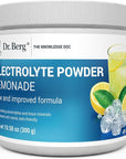 Dr. Berg Zero Sugar Hydration Keto Electrolyte Powder - Enhanced w/ 1000 mg of Potassium & Real Pink Himalayan Salt (NOT Table Salt) - Lemonade Flavor Hydration Drink Mix Supplement - 50 Servings