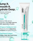 ANUA PDRN Hyaluronic Acid 100 Moisturizing Cream, Lightweight Hydrating Moisturizer with Salmon PDRN, Hyaluronic acid, Collagen for Glass Skin, Korean Skin Care (60ml / 2.02 fl. oz)
