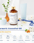 HIQILI 100ML Turmeric Oil for Face Skin Care, Aromatherapy,100% Pure, Use After Dilution- 3.38 Fl Oz