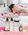 Spa Gifts for Women,10pcs Self Care Kit ROSE Scented with Facial Cleanser, Scrub Body Wash, Facial Clay Mask, Facial, Essential Oil, Birthday Gifts Skin Care Set, Mothers Day Gifts Ideas