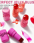 4PCS Cooling Water Jelly Tint Blush Stick for Cruelty Free