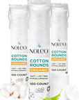 NOLEO Cotton Rounds (3x300 Count)