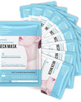 Neck Firming Mask Set,Non-greasy Tighten Lift Firming Neck Mask Skincare Moisturizer, 10 Pieces Deep Moisturizing Masks for Tightening, All Skin Type