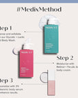 Medix 5.5 Anti Aging Skin Care 3PC Set | Retinol Body Cream + Exfoliating AHA Glycolic Acid Foaming Face Wash & Body Wash + Hyaluronic Acid Serum Booster, Wash + Treat + Hydrate Skincare Set, 3PC Set