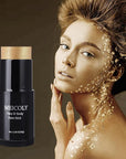 MEICOLY Gold Face Body Paint Stick(1.06 Oz),Cream Blendable Face Paint,Sweatproof Waterproof Body Paint Makeup for Halloween Special Effects SFX Cosplay,Metallic Gold