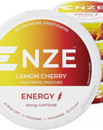 NZE Caffeine Nootropic Pouches (Lemon Cherry) - Nootropic Energy Pouches with 50mg Caffeine, Alpha GPC, L-Tyrosine & L-Theanine No Sugar or Artificial Sweeteners - 15 Nicotine Free Pouches A Can