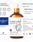 HIQILI Ylang-Ylang Essential Oil, Long-Lasting Scent for Diffuser, Perfumes, Aromatherapy, DIY - 3.38 Fl Oz
