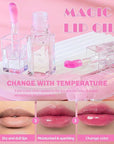 Color Changing Lip Oil,Clear to Pink Magic Big Lip
