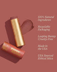 Poppy & Pout All Natural Lip Tint, Cardboard Tube, Hand-Filled, Beeswax, Vitamin E, Coconut Oil, Cruelty Free, All-Natural Shades (Debbie)