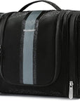 BAGSMART Extra Large Toiletry Bag Hanging Toiletry Bag for Travel, Water-resistant Cosmetic Makeup Travel Bag, Capacity Travel Bag Organizer for Full-size Toiletries, Black-Large