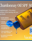 Vacation Chardonnay Oil SPF 30 + Air Freshener Bundle, Vegan Suntan Oil with Broad Spectrum SPF, Oxybenzone + Octinoxate Free Sunscreen Tanning Oil, TSA Friendly, Travel Size, 3.4 fl. Oz.