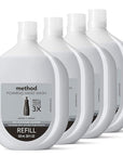 Method Premium Foaming Hand Wash Refill, Vetiver + Amber, Recyclable Bottles, Biodegradable Formula, 28 fl oz (Pack of 4) (Packaging May Vary)